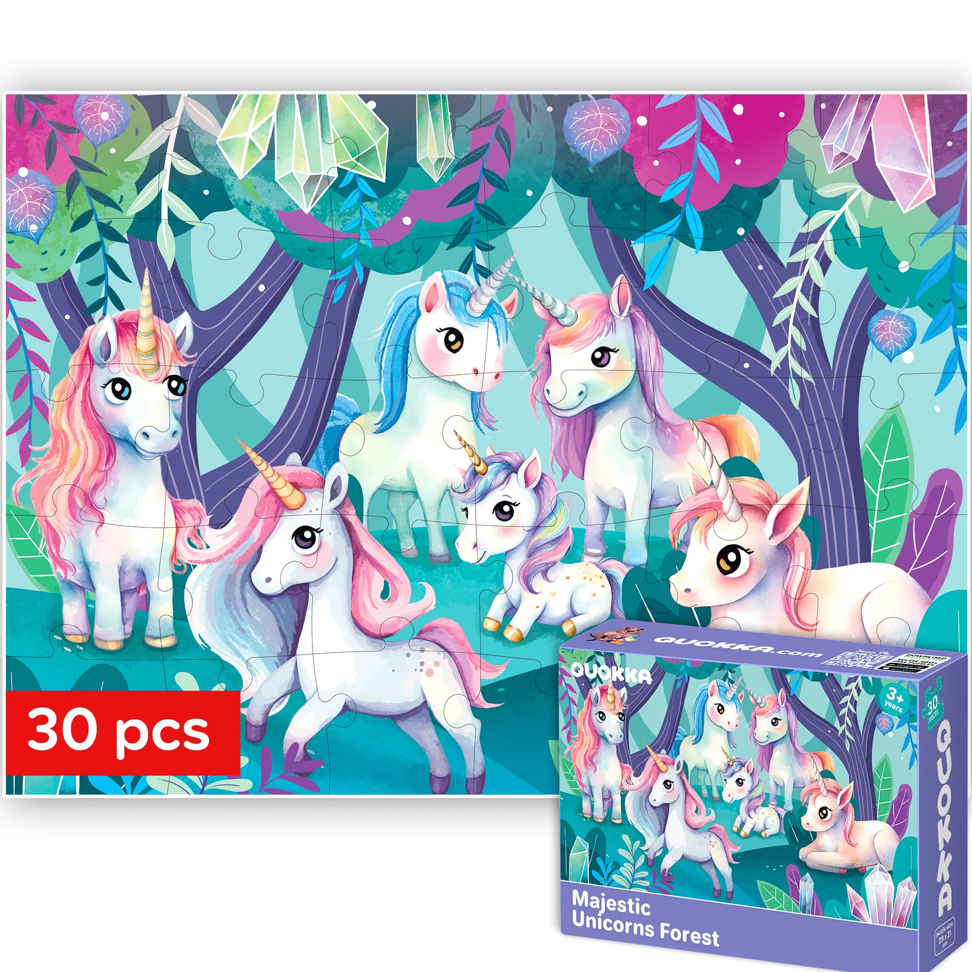 30 Pcs Jigsaw Puzzles for Kids |Unicorns