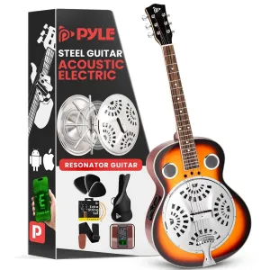 6-String Acoustic Resonator Guitar, Full Scale Resophonic, Accessory Kit Included