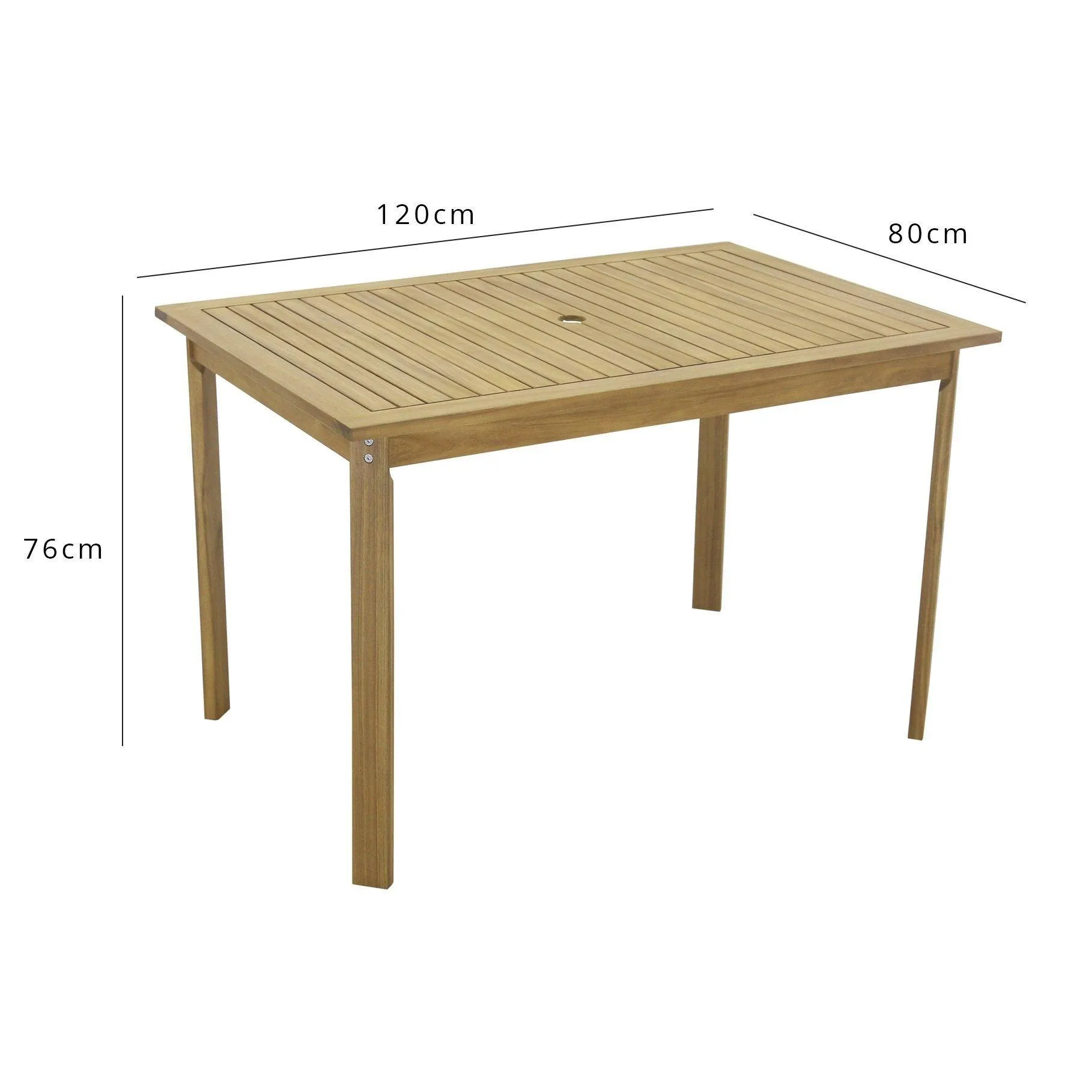Ackley Garden Dining Table - 6 Seater - Solid Acacia Wood