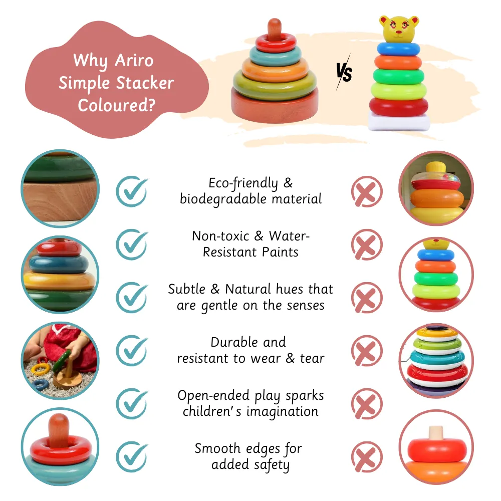 Ariro Toys Simple stacker colored