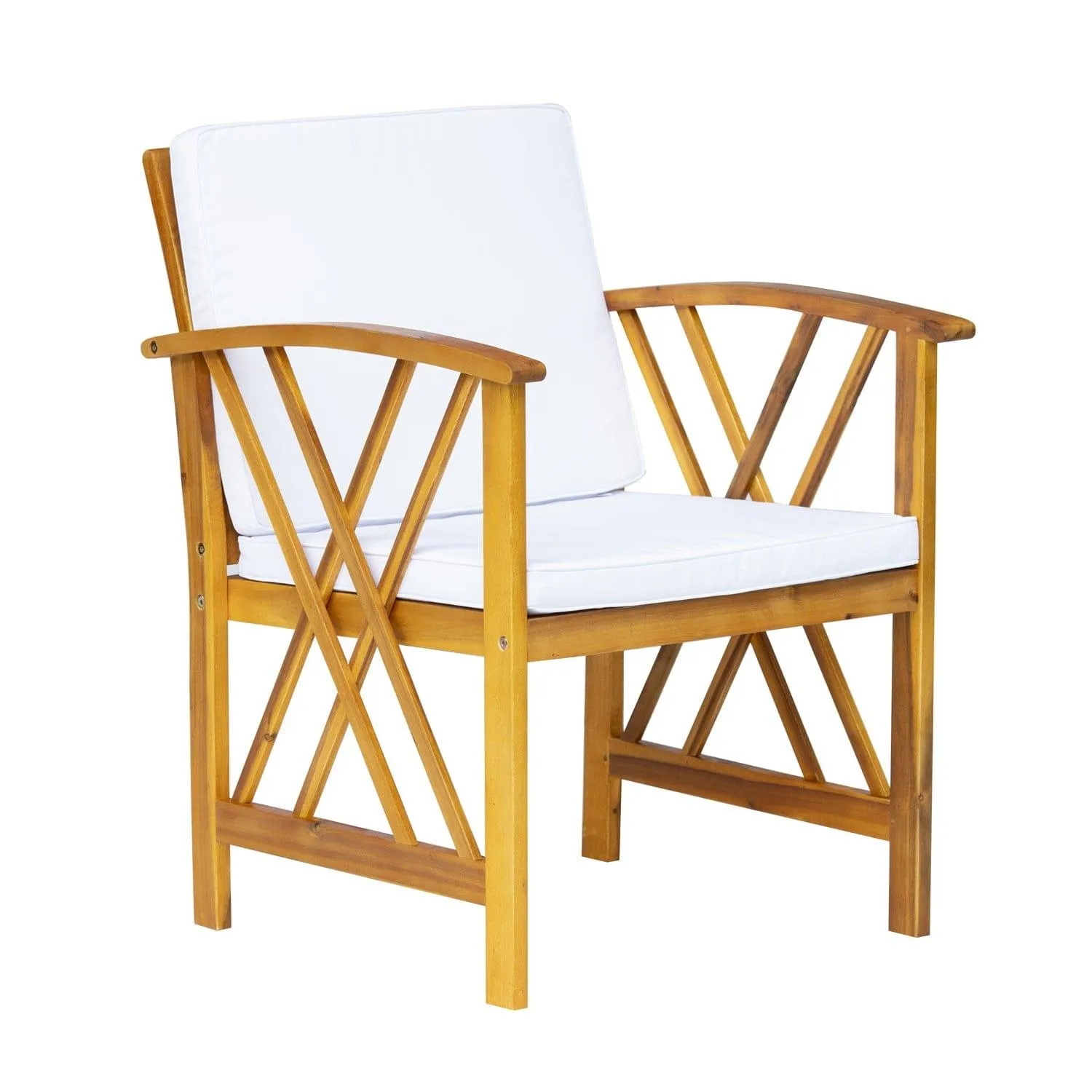 Bahia 4-Piece Outdoor Patio Acacia Sofa Conversation Set