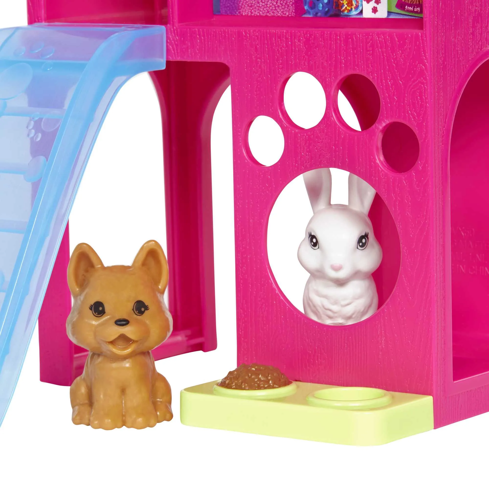 Barbie Doll and Pet Playhouse with 2 Pets Playset for Kids Ages 3 