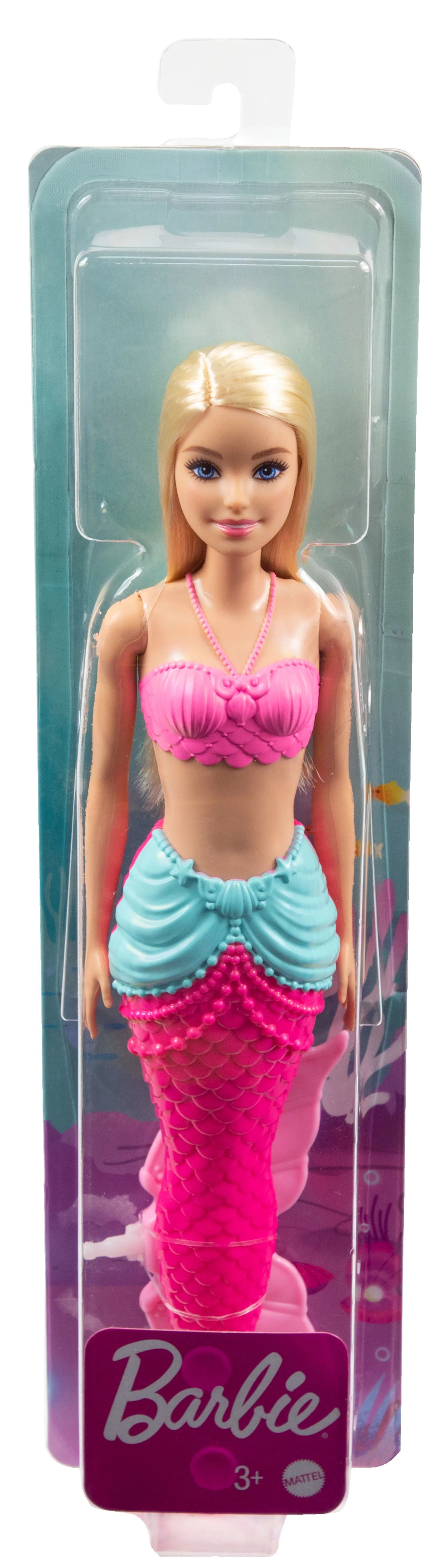 Barbie Dreamtopia Blonde Hair Mermaid Doll With Multi-Colored Pink Mermaid Tail for Kids Ages 3 