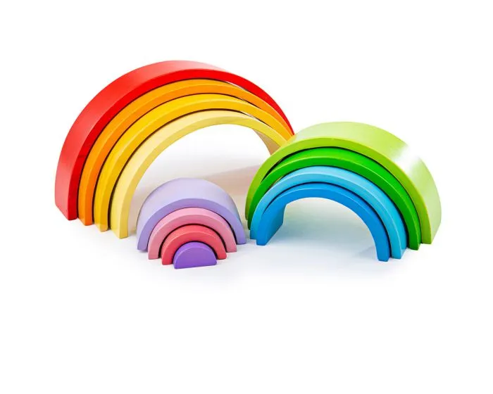 Bigjigs Large Wooden Stacking Rainbow