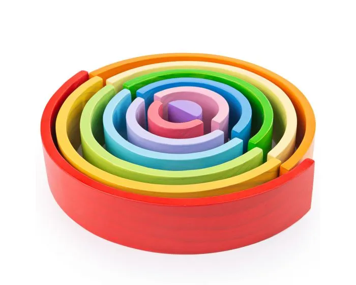 Bigjigs Large Wooden Stacking Rainbow