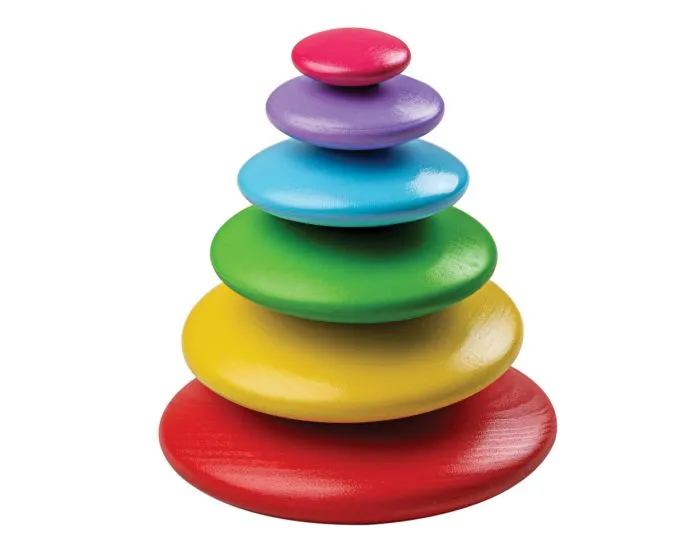 Bigjigs Rainbow Stacking Pebbles