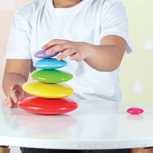 Bigjigs Rainbow Stacking Pebbles