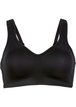 bpc bonprix collection medium support sports bra, black