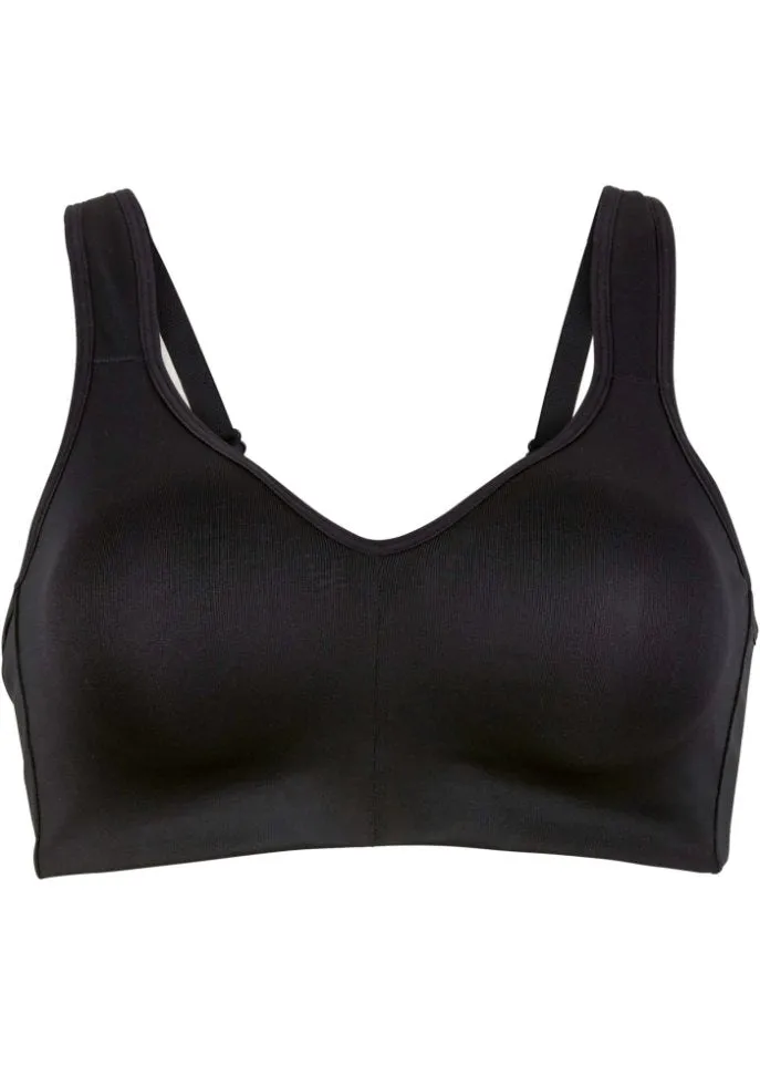 bpc bonprix collection medium support sports bra, black