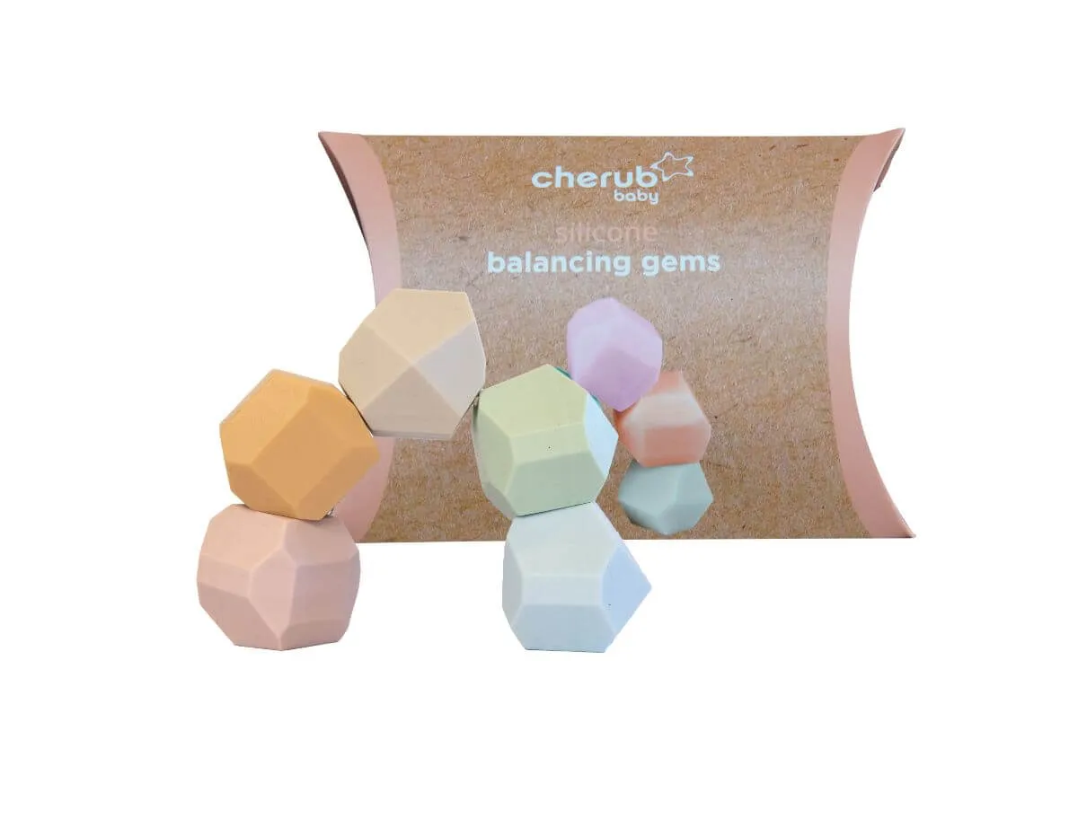 BUNDLESALE Silicone Balancing Stacking Stones 10PK | Montessori Toy