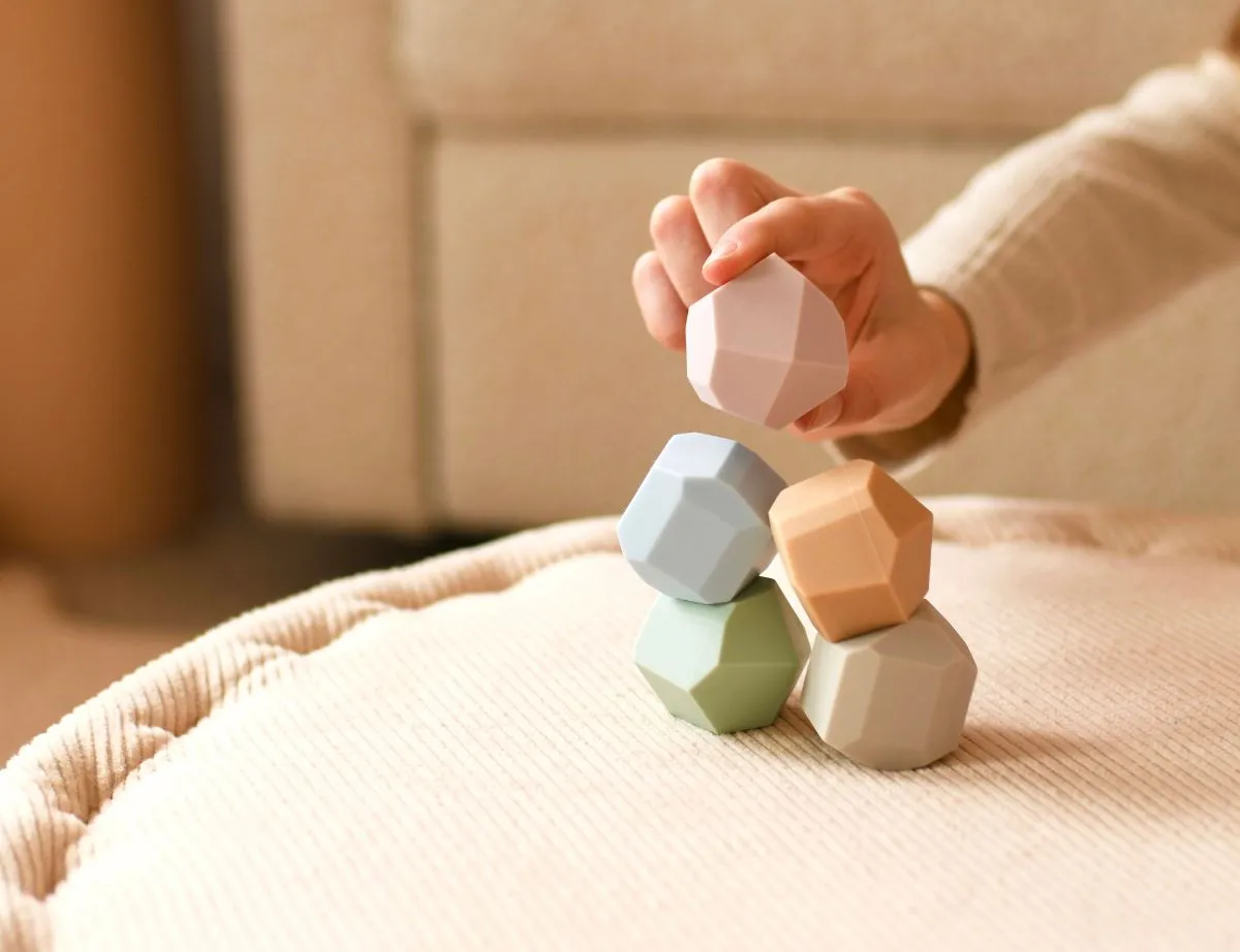 BUNDLESALE Silicone Balancing Stacking Stones 10PK | Montessori Toy