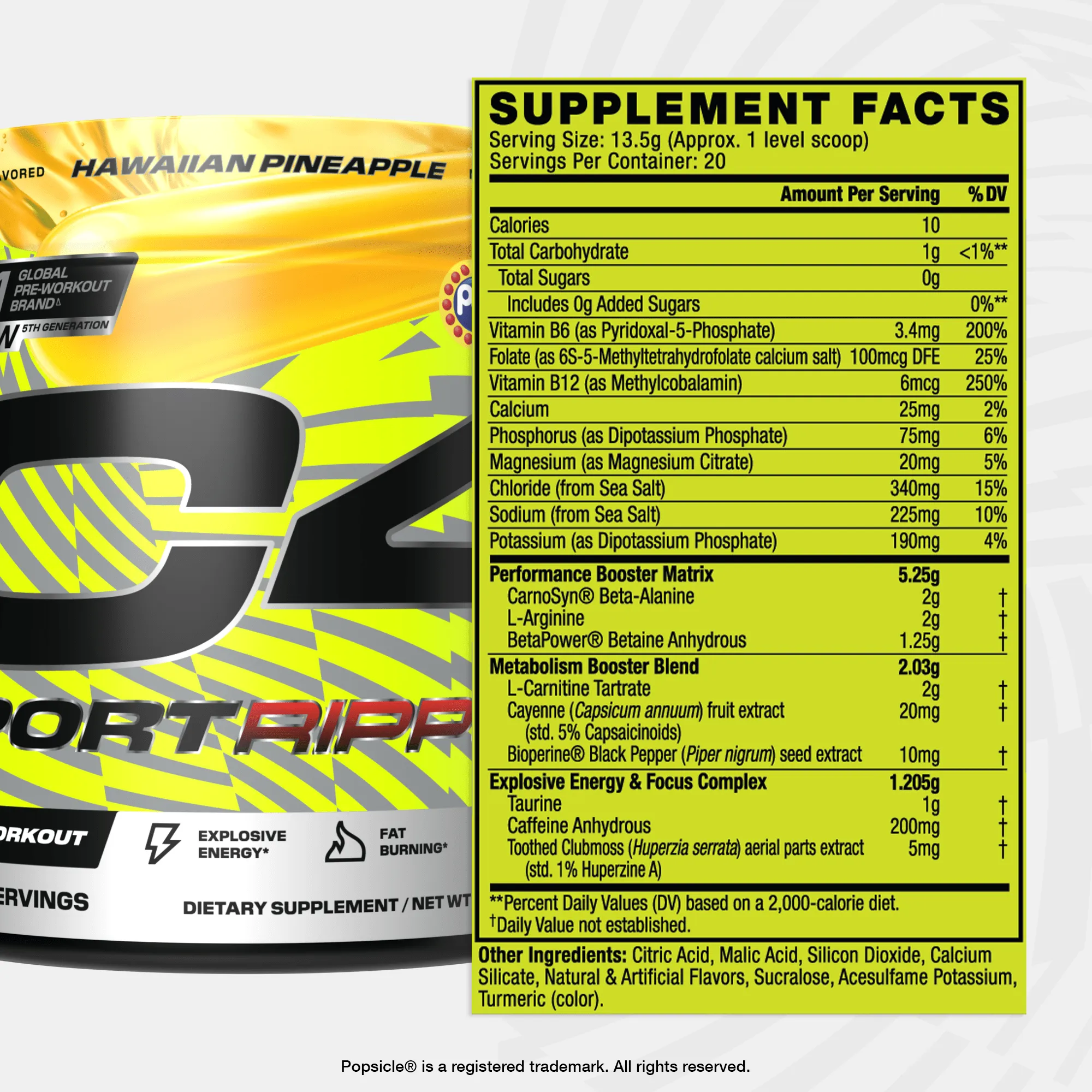 C4 Sport Ripped™ x Popsicle Pre Workout Powder