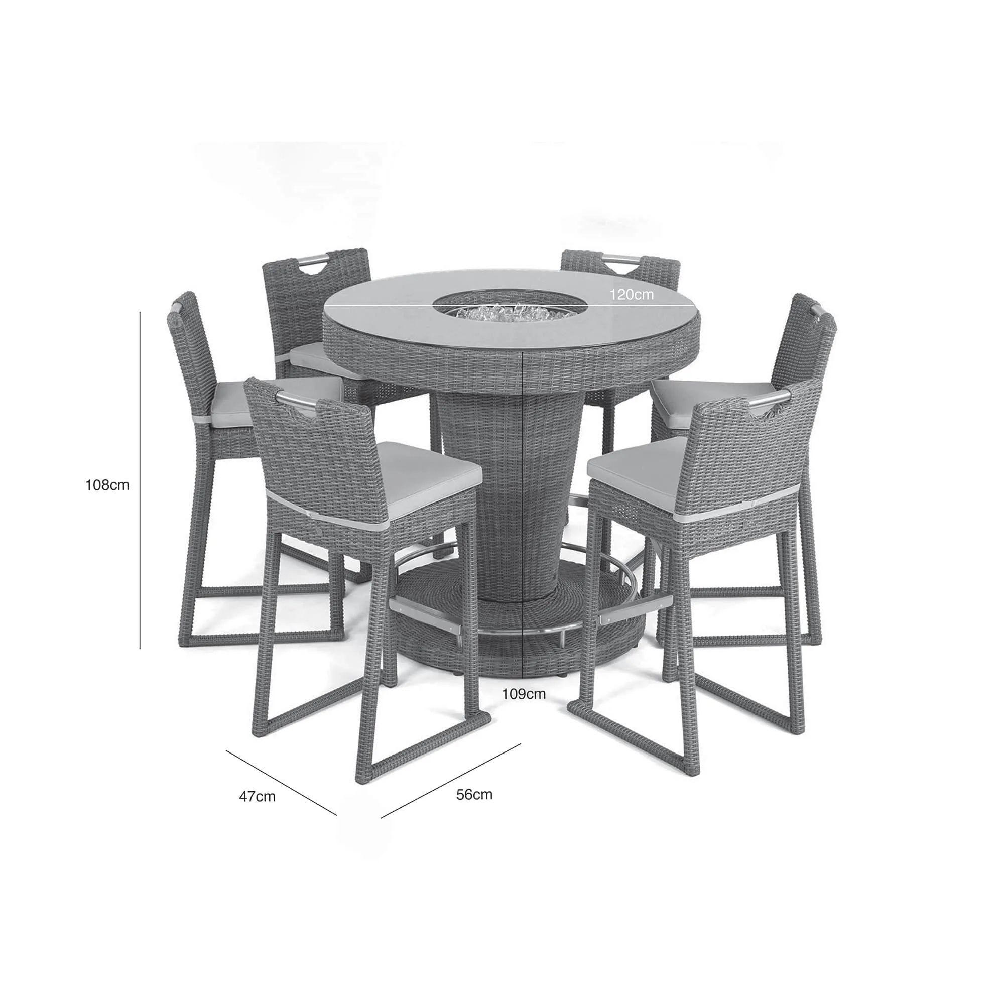 Carmen 6-seater Bar Set
