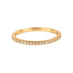 CLEAR STACK RING - GOLD