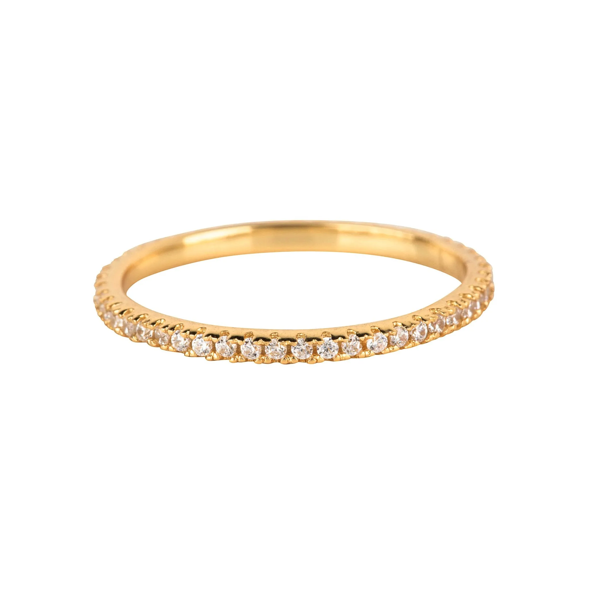 CLEAR STACK RING - GOLD