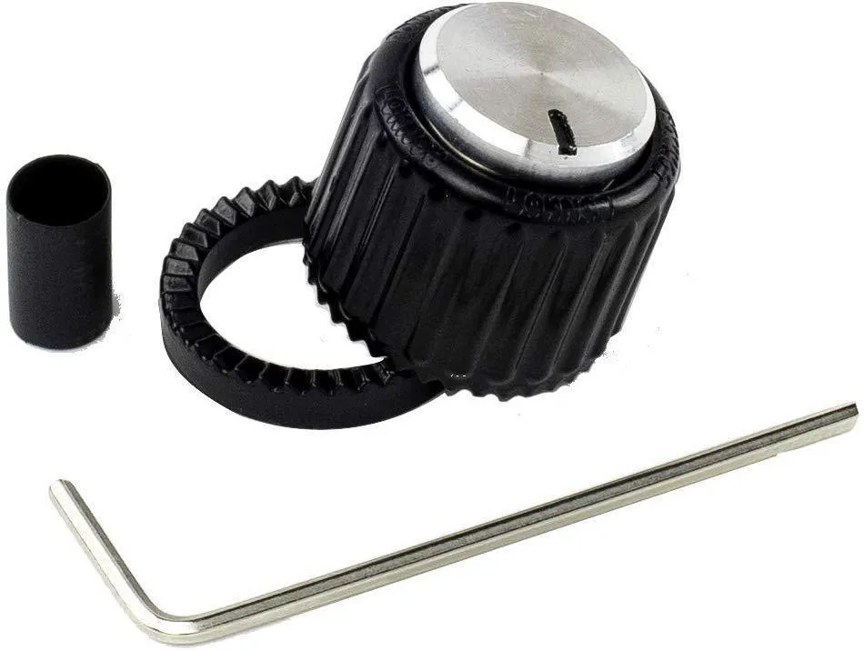 D'Addario Accessories LokNob Large - Black/Silver PW-LNL-01BS