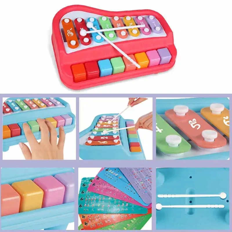 Dual-Function Piano Xylophone: Educational Music Toy for Kids