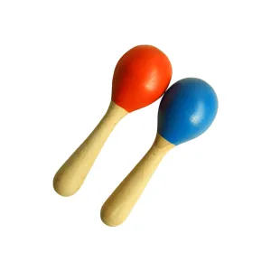 Earthytweens  Multicolor Wooden Maracus (Set Of 2)- Multicolor