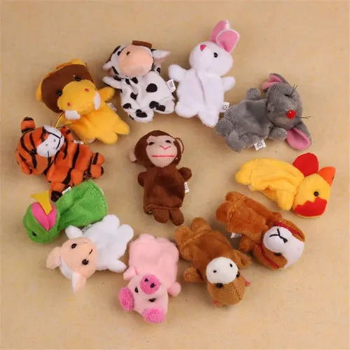Educational Plush Animal Finger Puppets for Kids' Storytelling Fun