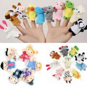 Educational Plush Animal Finger Puppets for Kids' Storytelling Fun