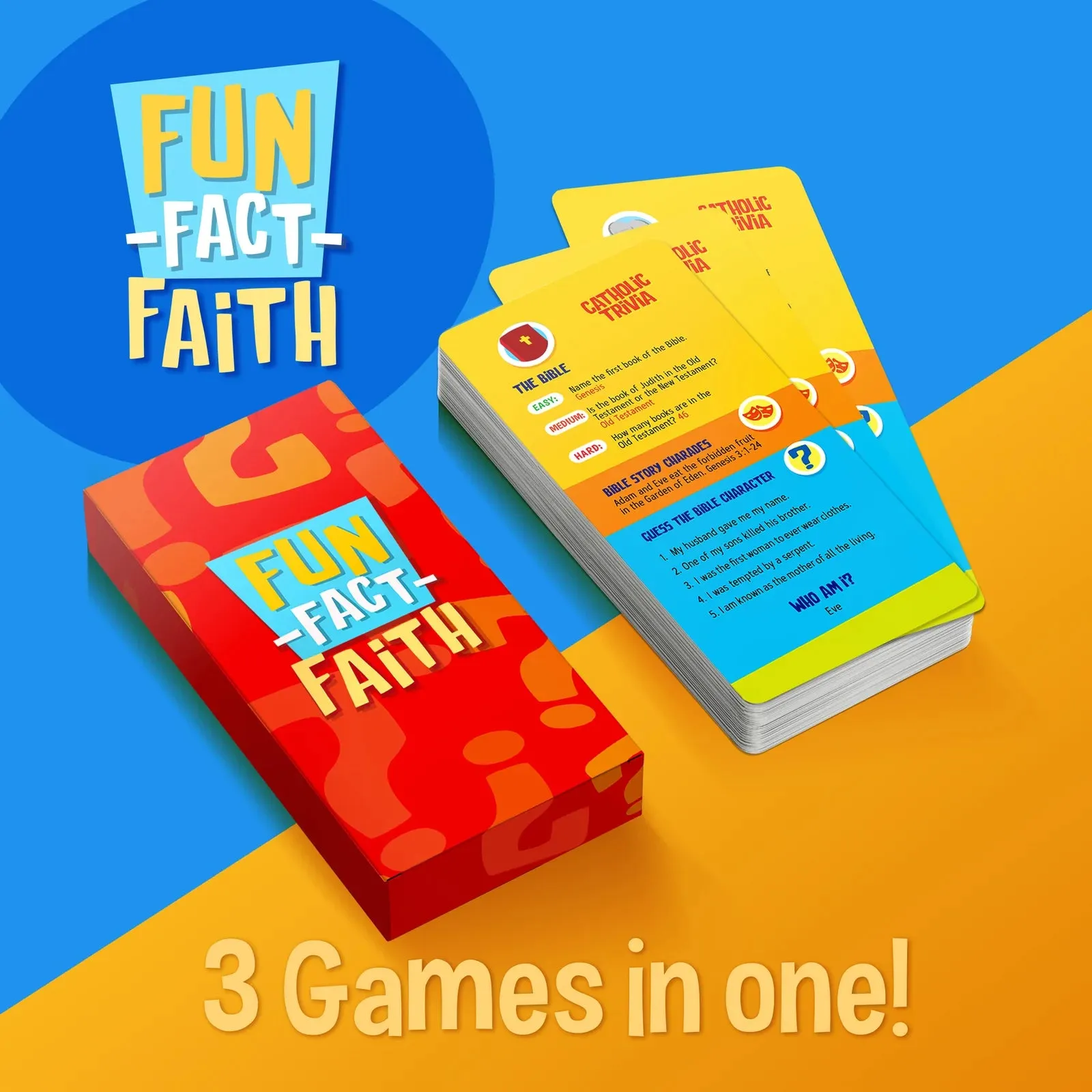 Fun-Fact-Faith: Three Catholic Games In One