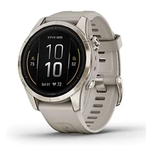 Garmin epix Pro (Gen 2) Sapphire Edition 42mm Light Sand Advanced Training Technology, Built-in Flashlight High Performance Smartwatch - 010-02802-10