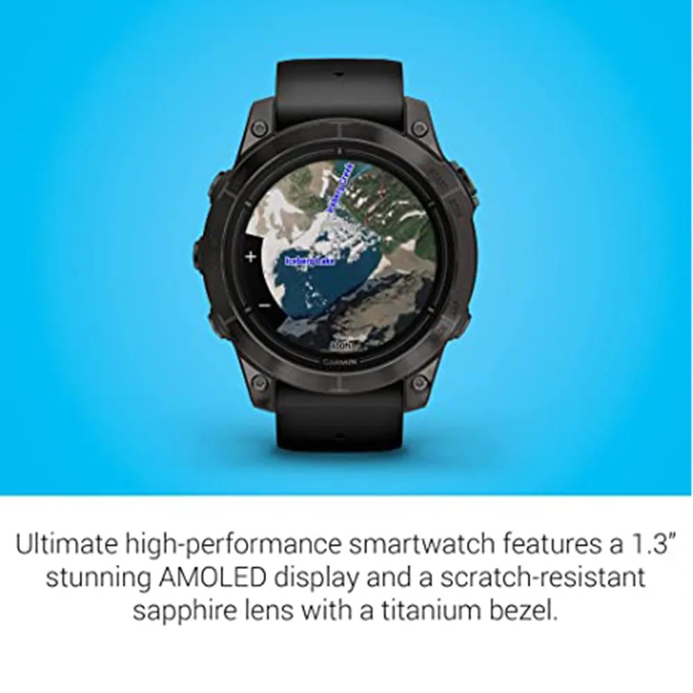 Garmin epix Pro (Gen 2) Sapphire Edition 47mm Black Advanced Training Technology Built-in Flashlight High Performance Smartwatch - 010-02803-10