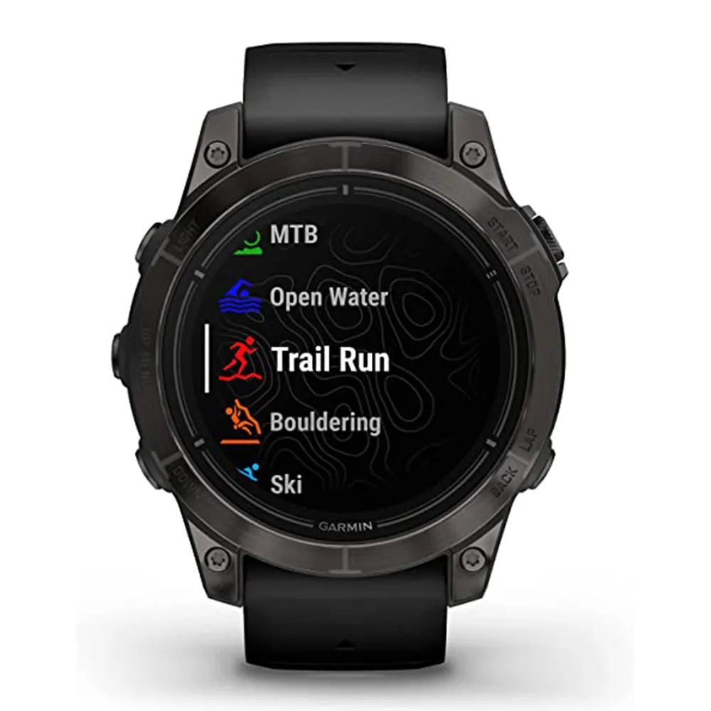 Garmin epix Pro (Gen 2) Sapphire Edition 47mm Black Advanced Training Technology Built-in Flashlight High Performance Smartwatch - 010-02803-10