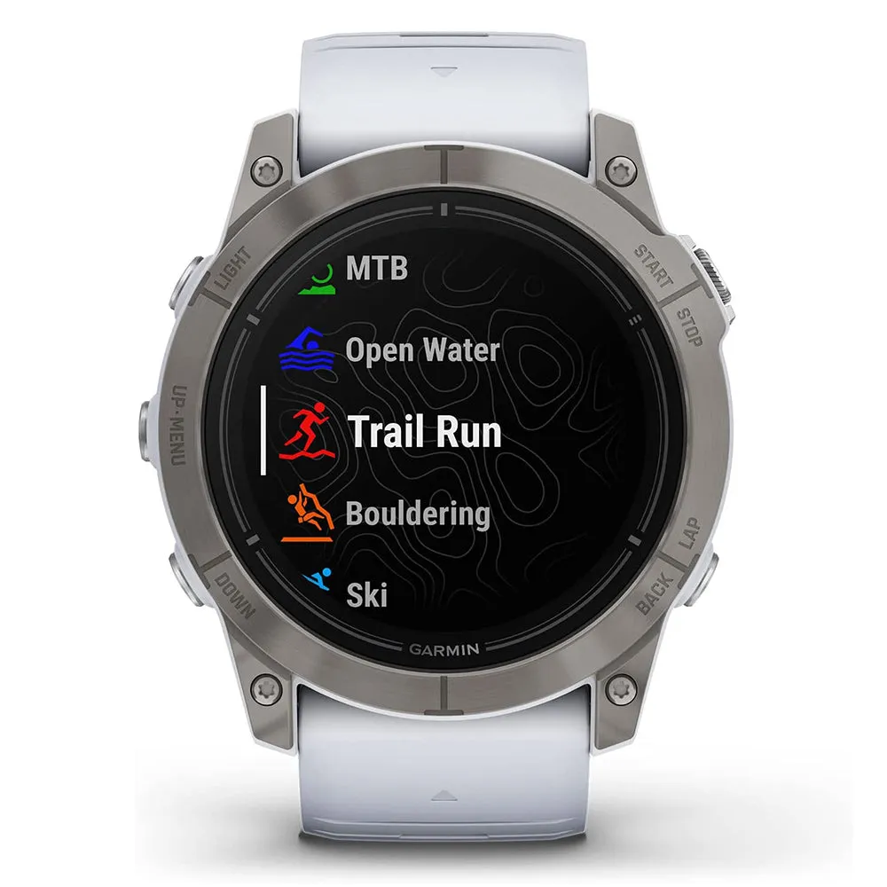 Garmin epix Pro (Gen 2) Sapphire Edition 51mm Whitestone Advanced Training Technology Built-in Flashlight High Performance Smartwatch - 010-02804-10