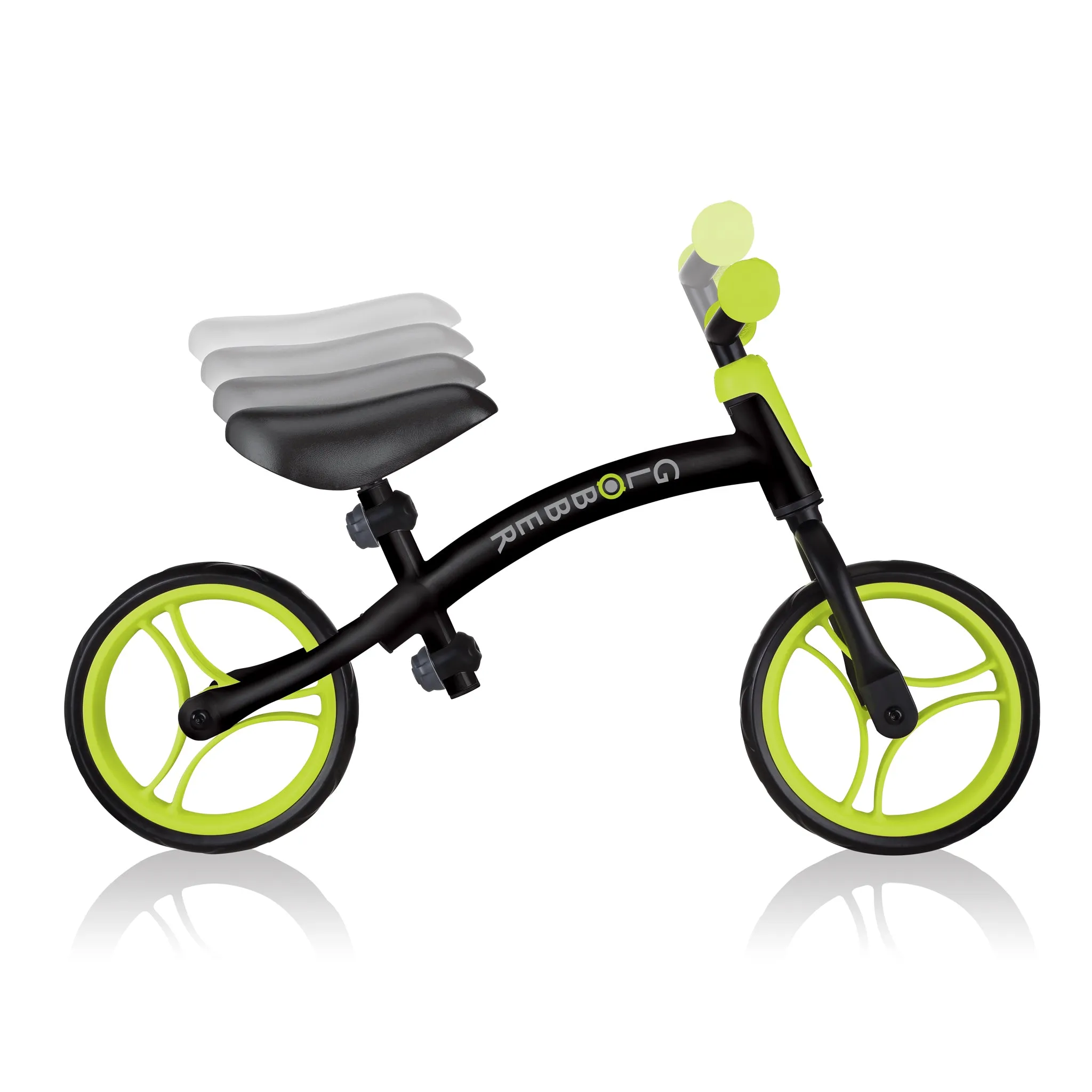 Globber Go Bike - Black / Lime Green (2y - 5y)