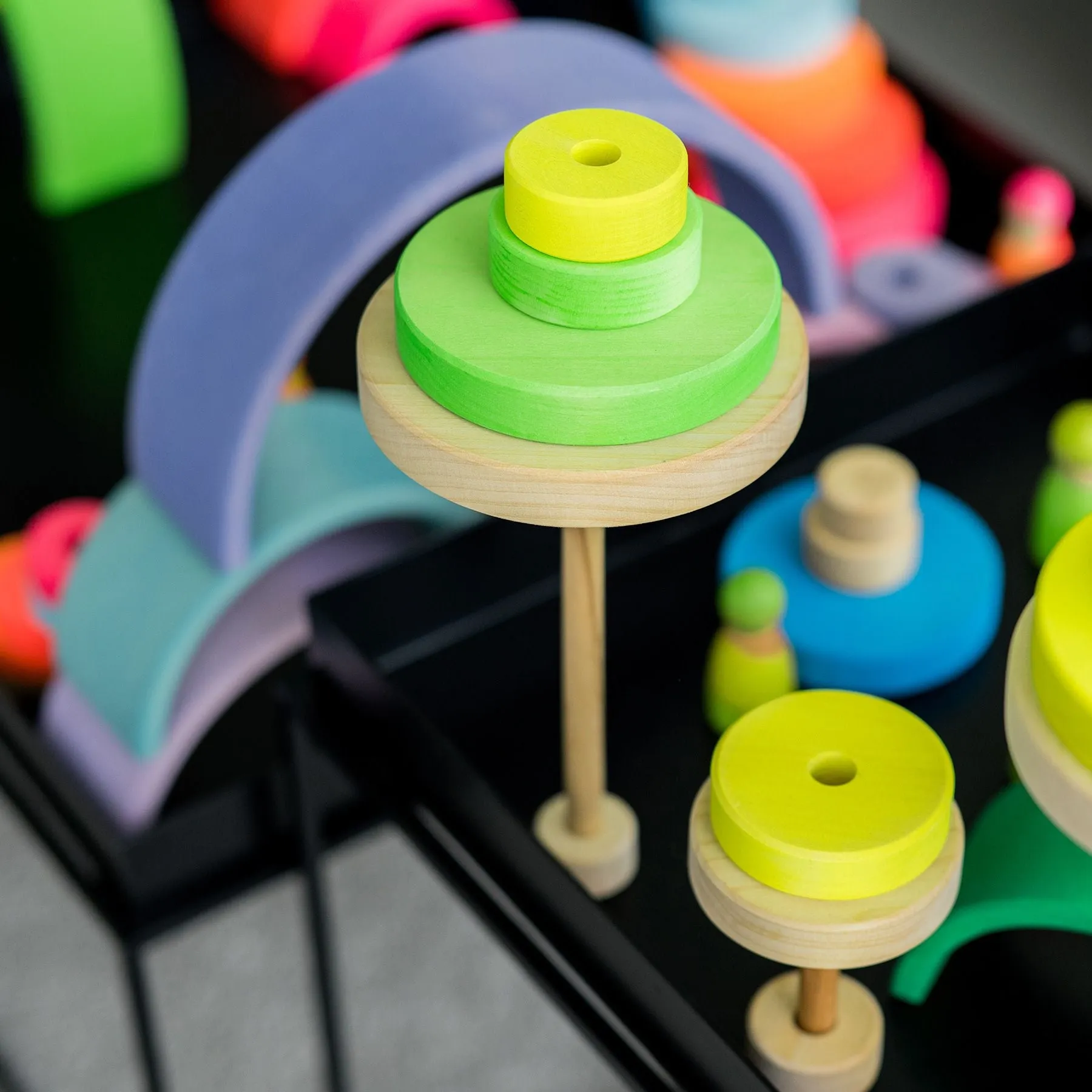 GRIMMS, Conical Tower Neon Green