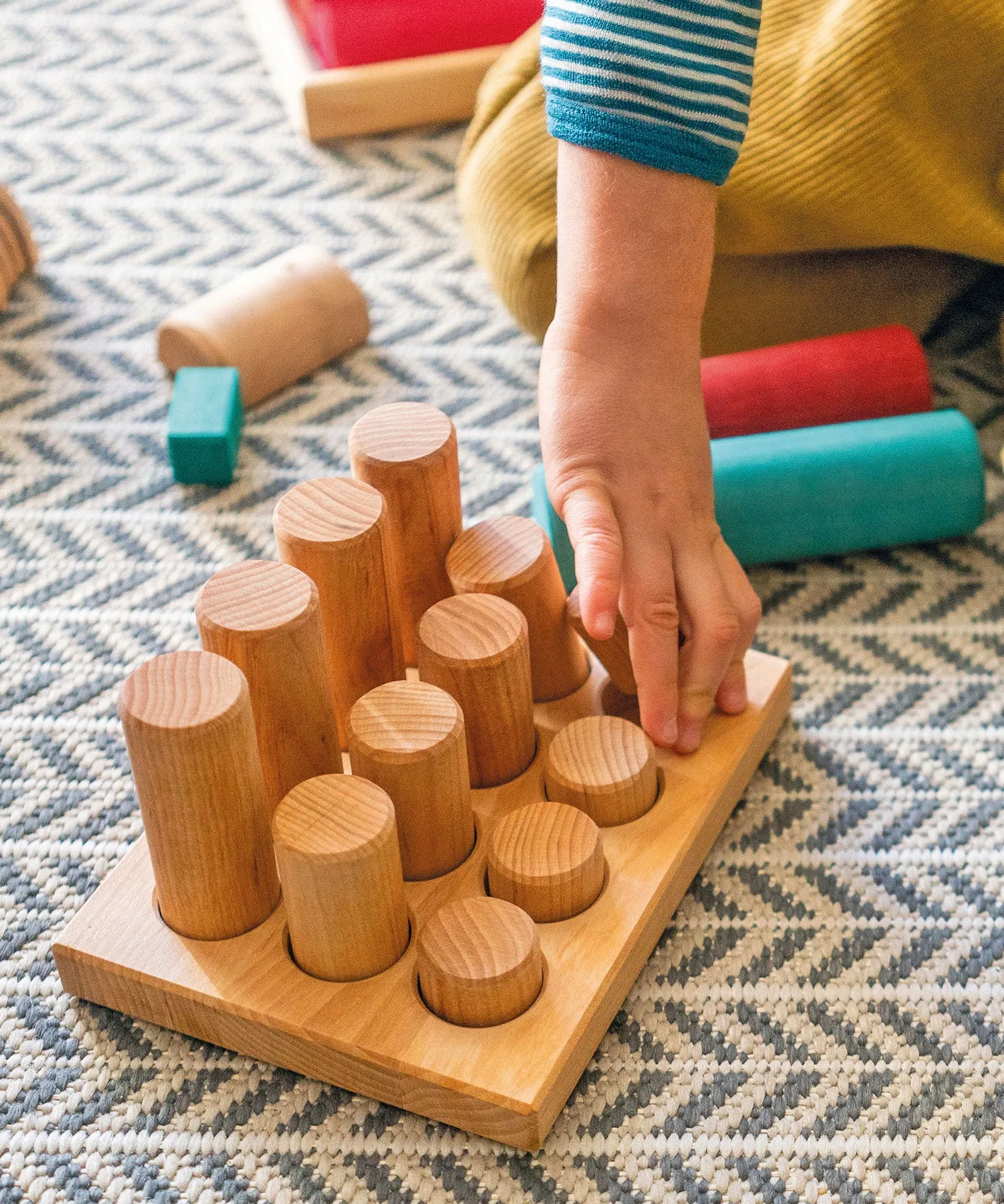 Grimm's Stacking Game Small Natural Rollers
