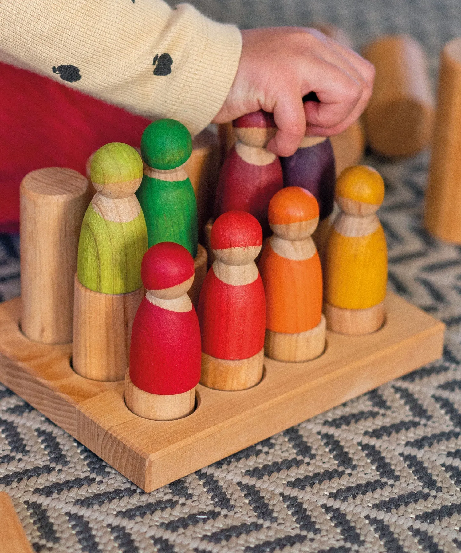 Grimm's Stacking Game Small Natural Rollers