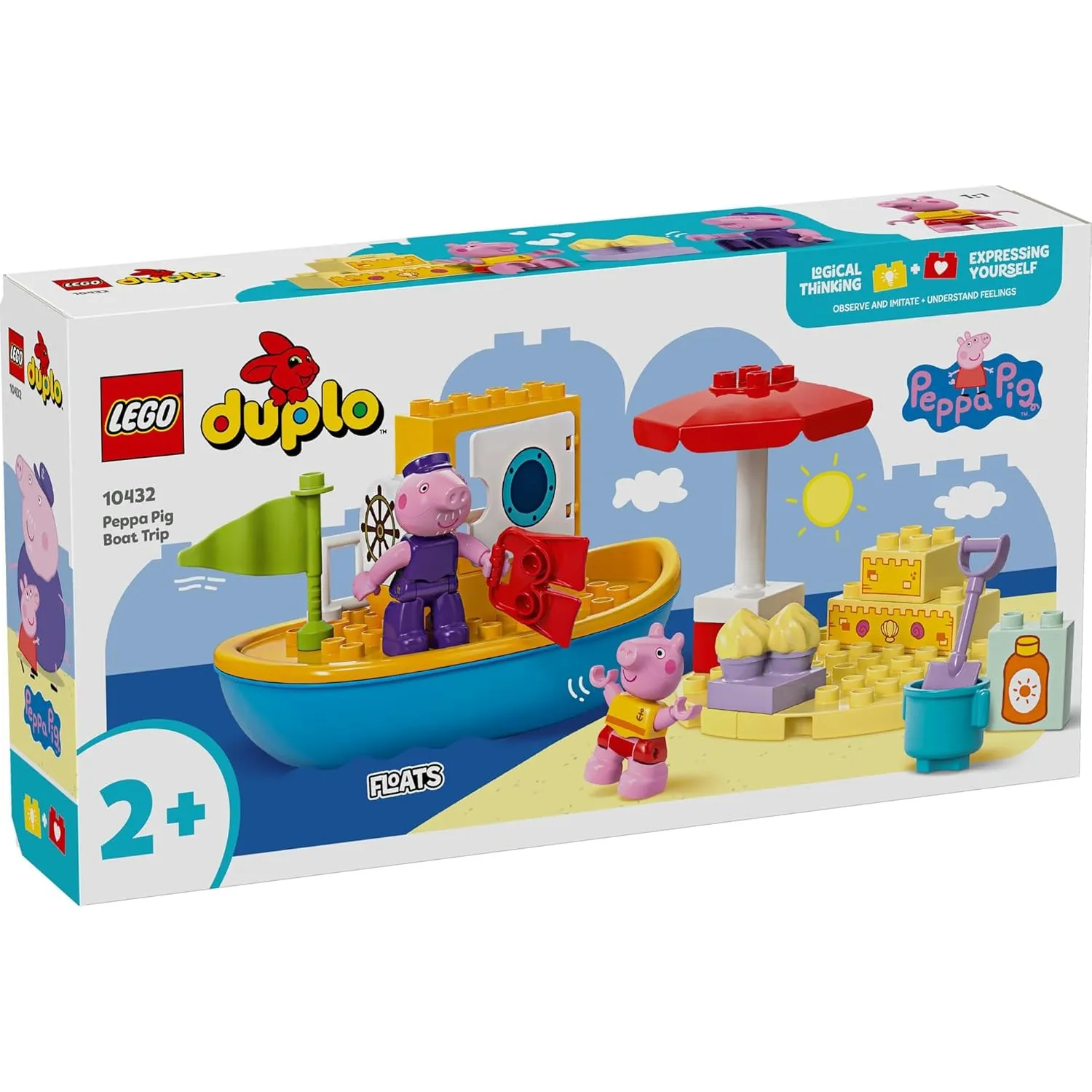 LEGO DUPLO Peppa Pig Boat Trip Playset Kit for Ages 2 