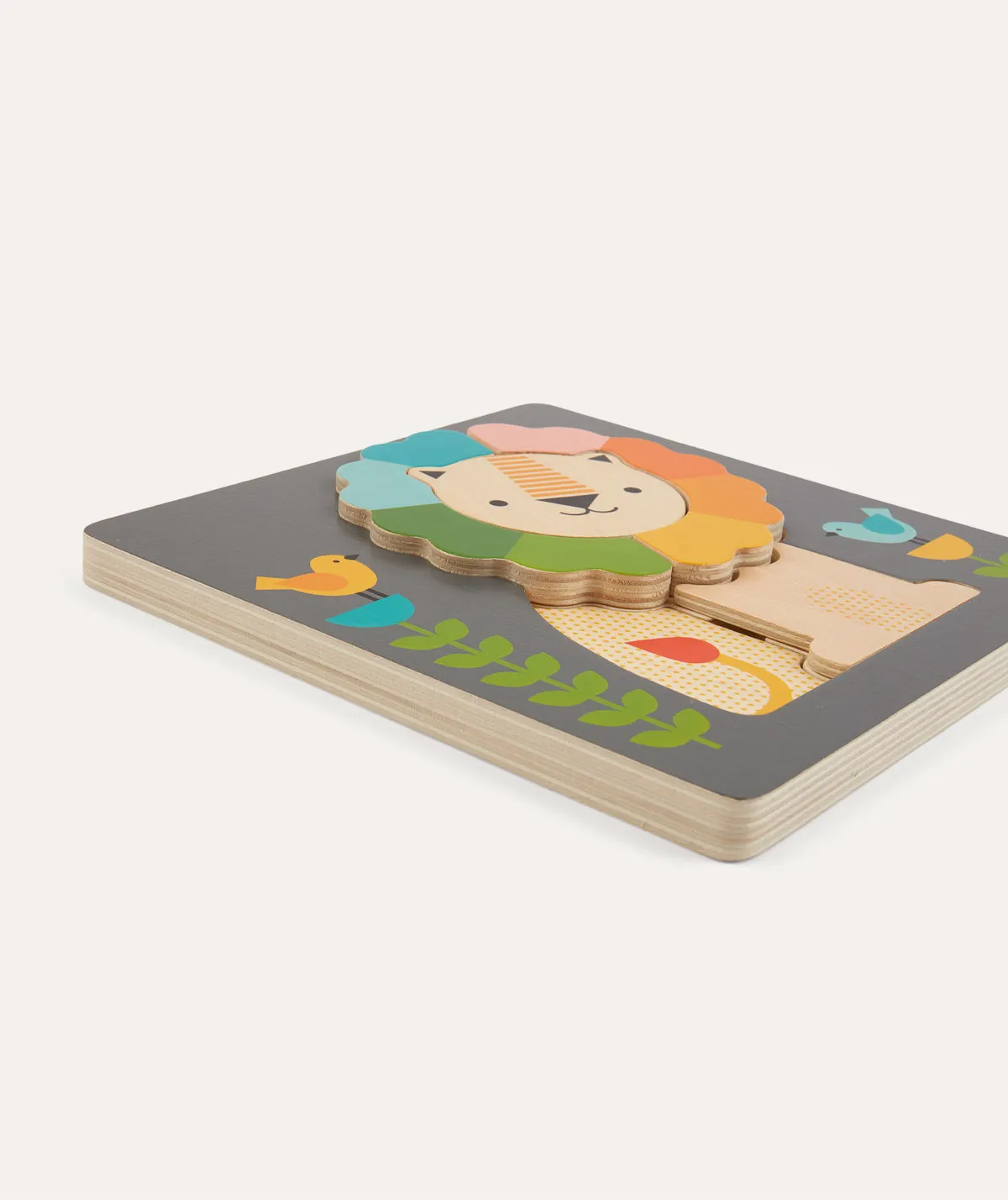 Little Lion Chunky Wood Puzzle - Multi