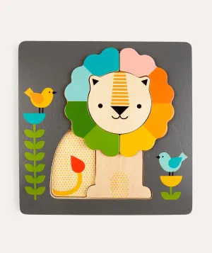 Little Lion Chunky Wood Puzzle - Multi