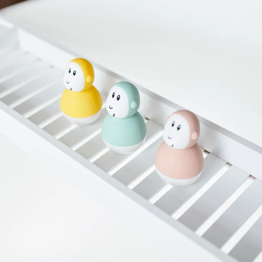 Matchstick Monkey Bathtime Wobblers - Green & Dusty Pink