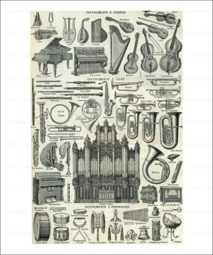 Music Instruments a nettoyer-Jauneenbas