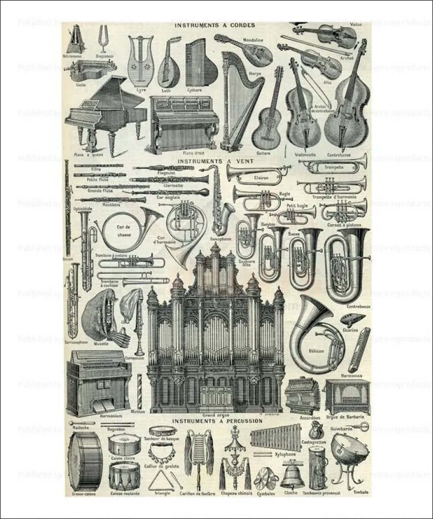 Music Instruments a nettoyer-Jauneenbas