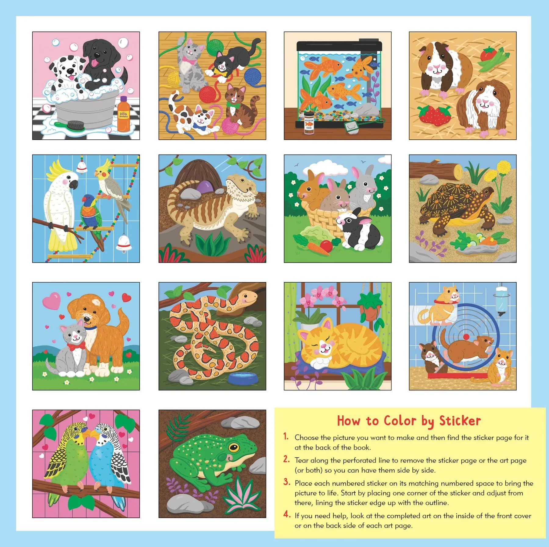 My First Color-by-Sticker Book - Pets