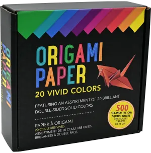 Origami Paper, 20 Vivid Colors