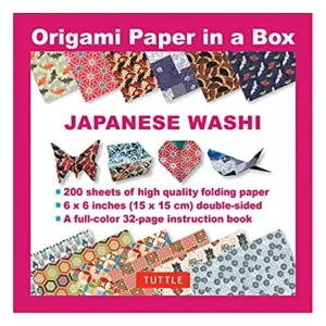 Origami Paper in a Box - Japanese Washi Patterns 200 sheets: 6x6 Inch High-Quality Origami Paper and 32-page Instructional Book - Tuttle Publishing