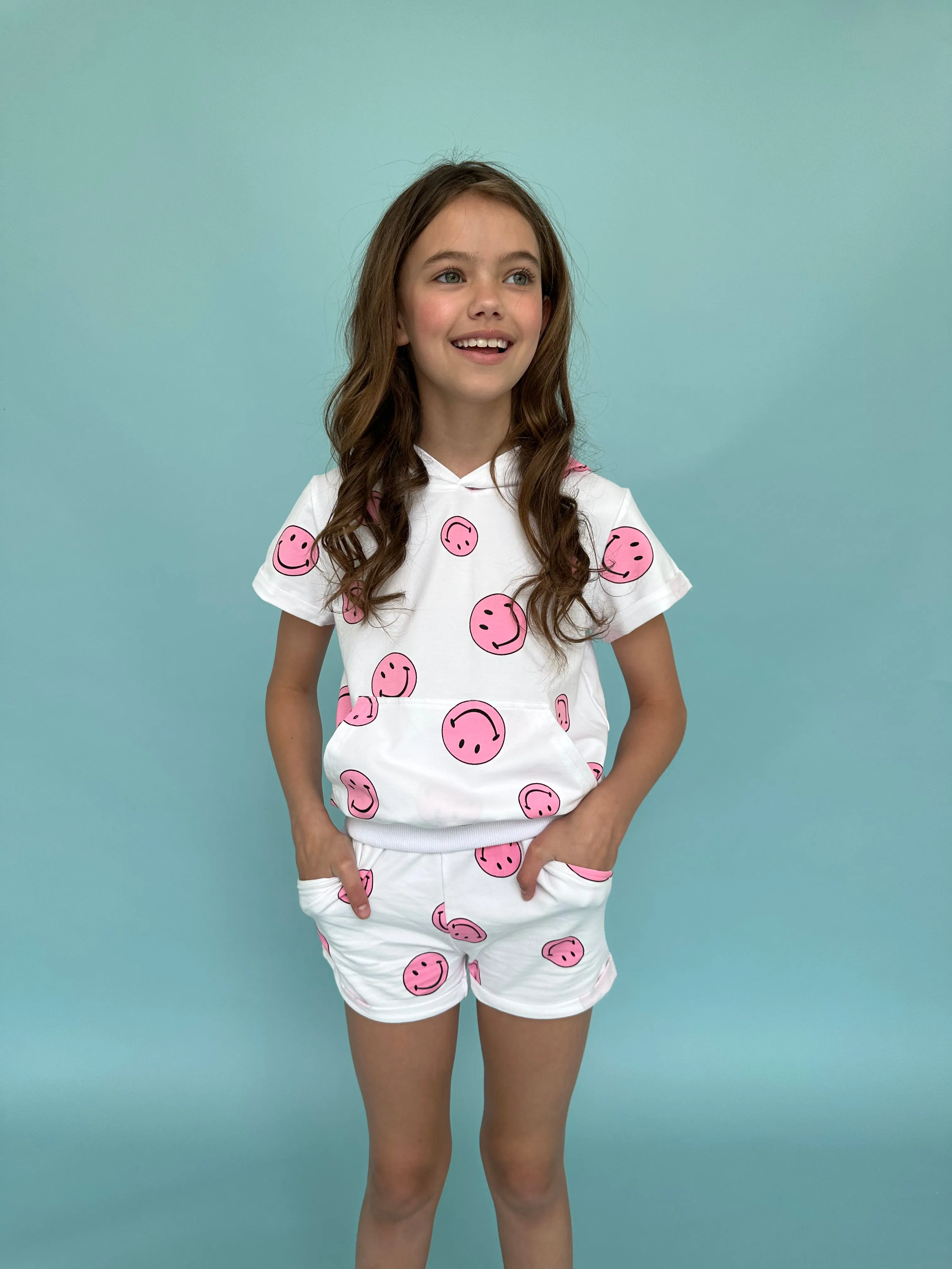 Pink Emoji Short Set