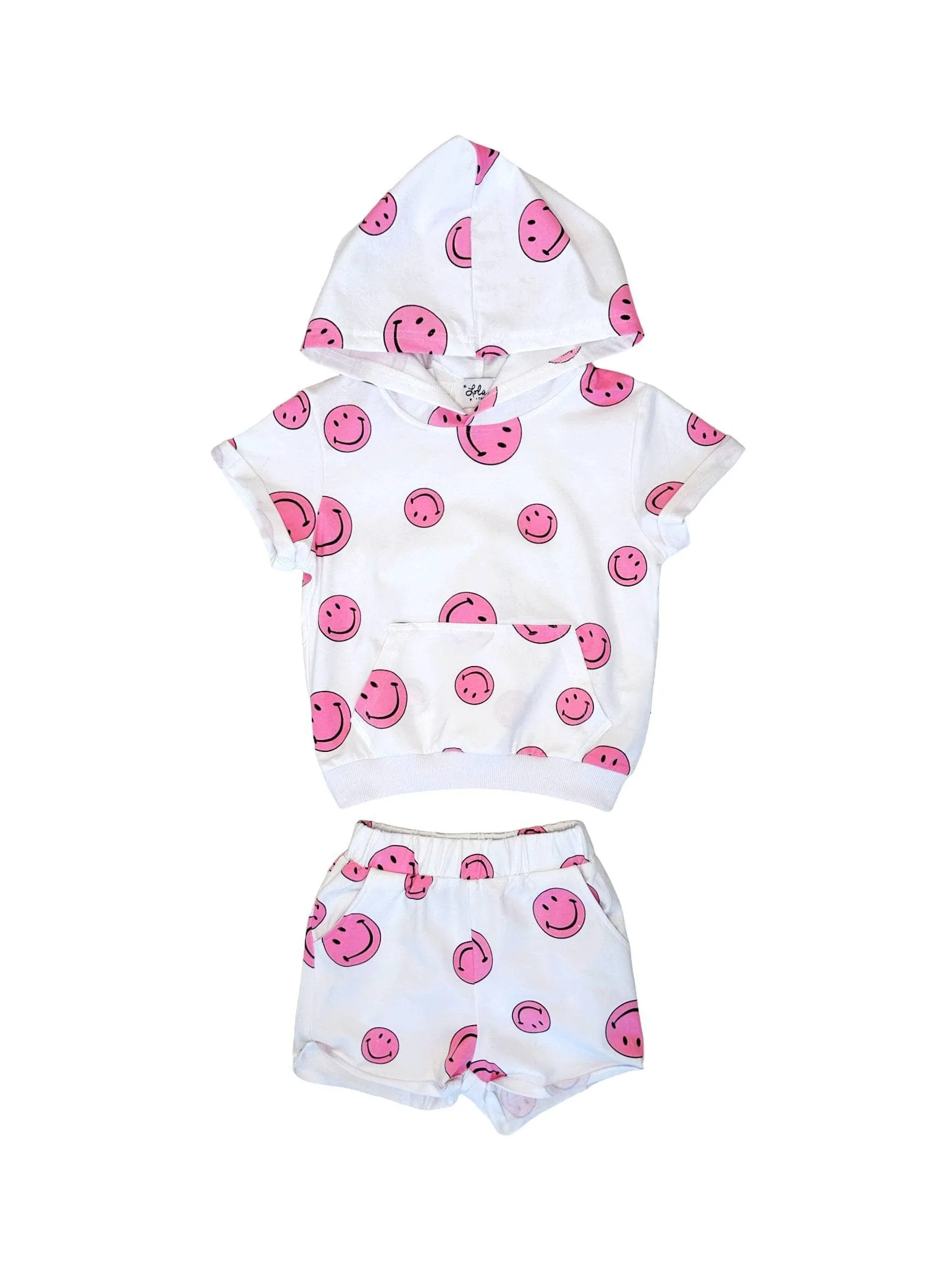 Pink Emoji Short Set