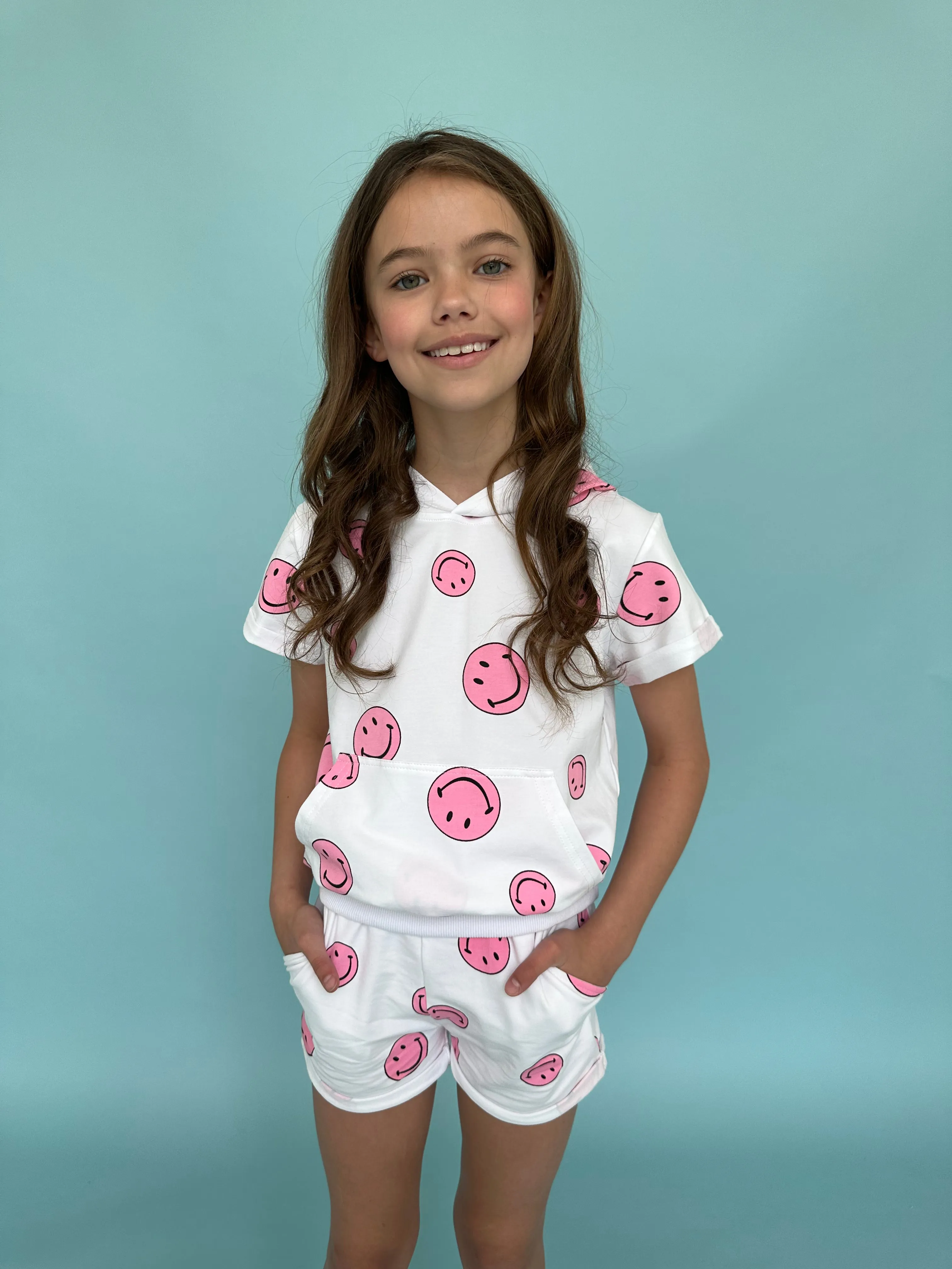Pink Emoji Short Set