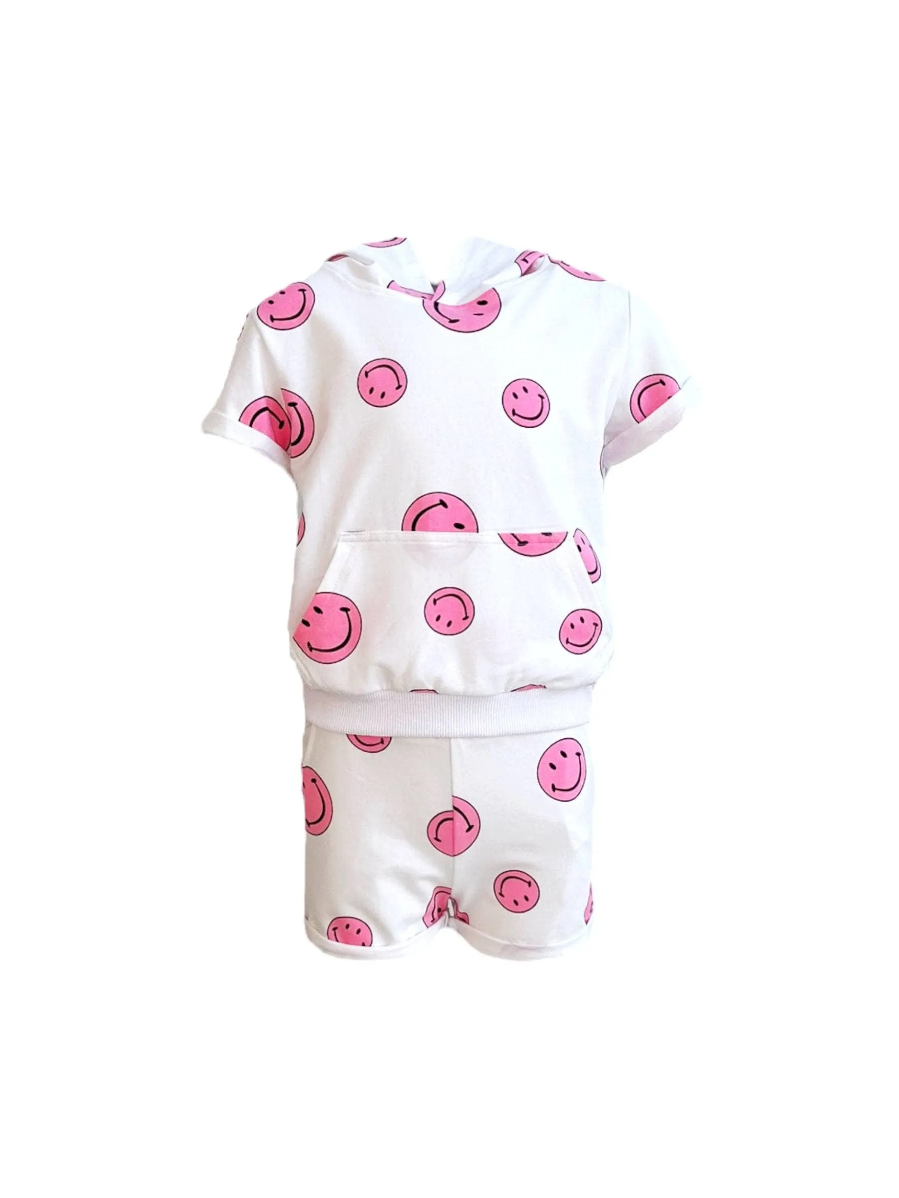 Pink Emoji Short Set