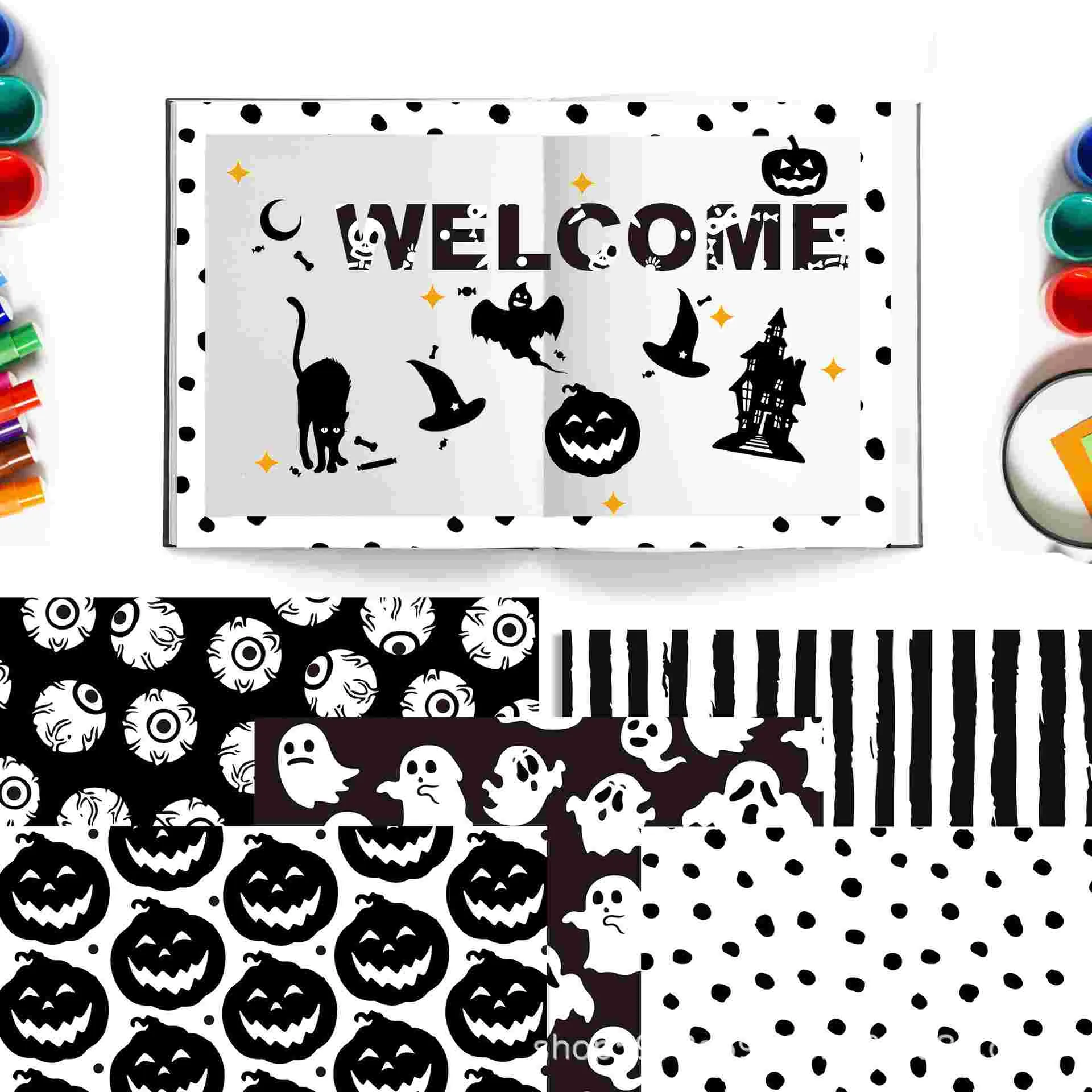 Poppy Crafts 12"x12" Halloween Collection Paper Pack #95