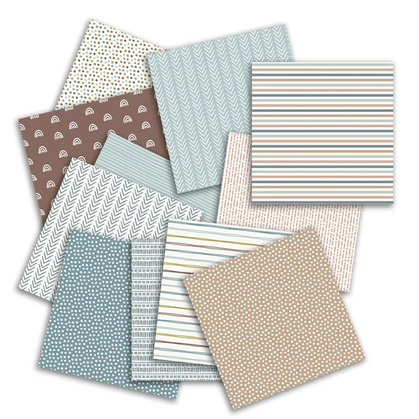 Poppy Crafts 12"x12" Paper Pack #84 - Boho Rainbow