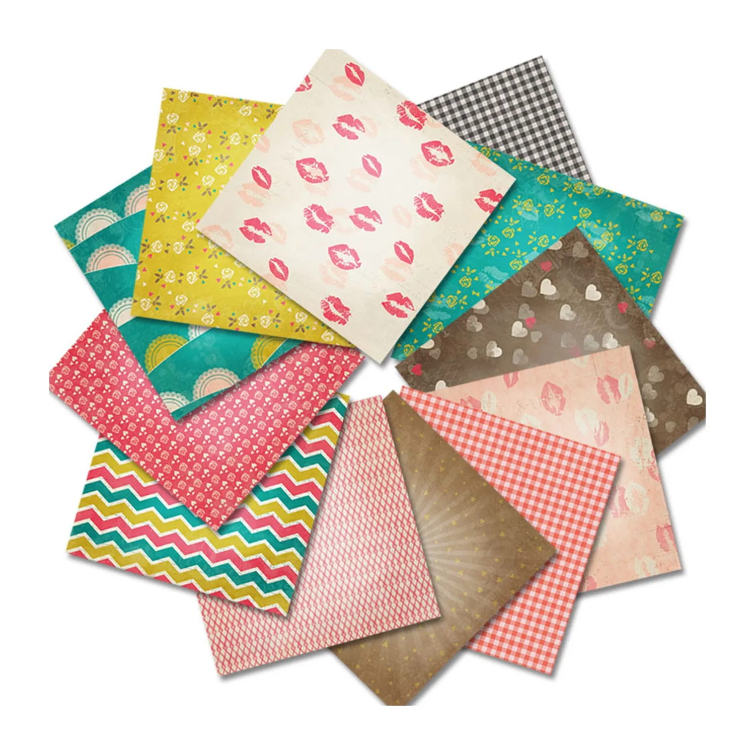 Poppy Crafts 6"x6" Paper Pack #100 - Kisses*