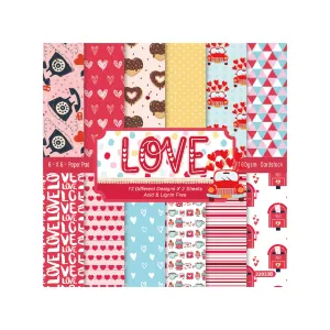 Poppy Crafts 6"x6" Paper Pack #159 - Love*